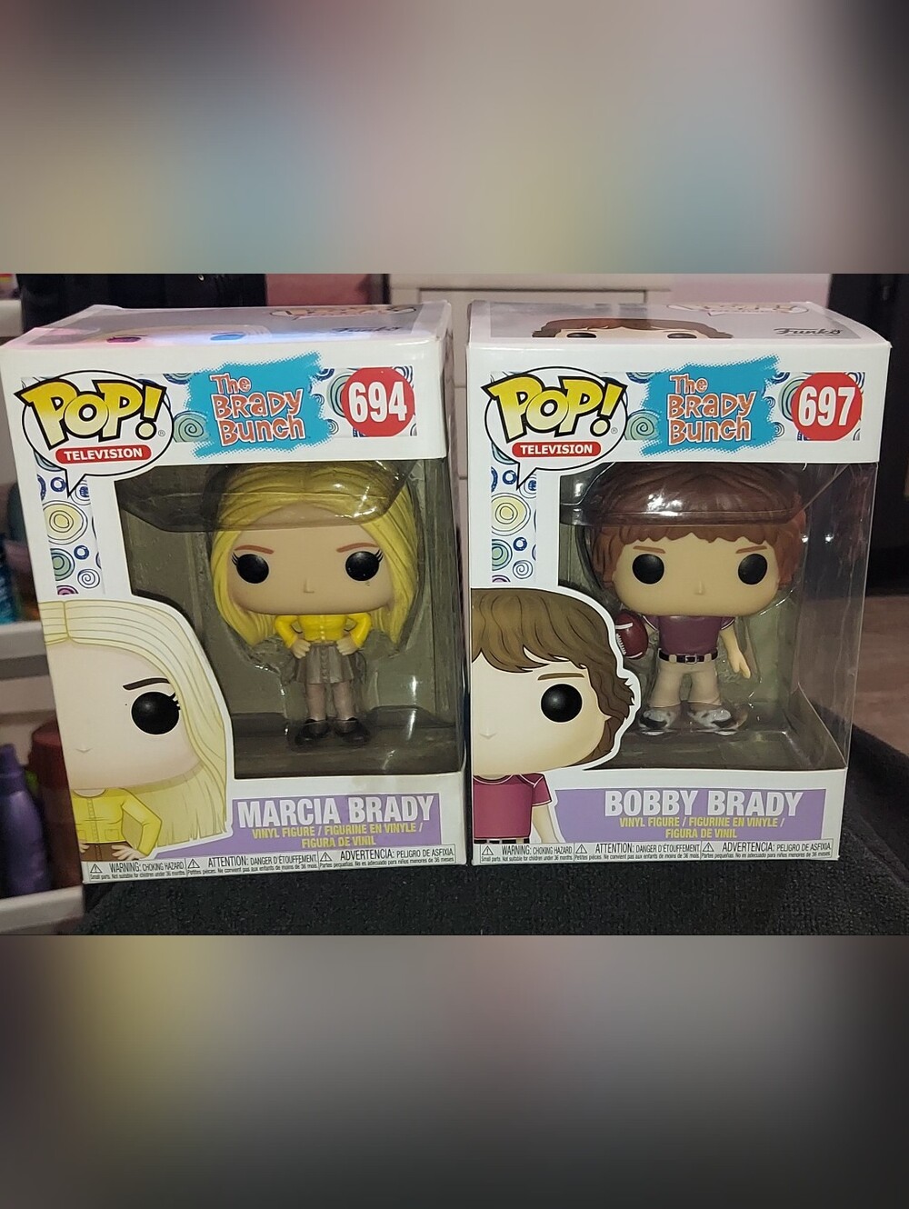 Funko Pop! The Brady Bunch Set - Marcia Brady #694 & Bobby Brady #697 (Lot of 2)
